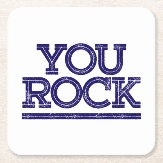 Sie schaukeln rechteckiger pappuntersetzer (Vorderseite)