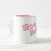 Sie schaukeln Regenbogen-Schlag! Woohoo! Zweifarbige Tasse (Vorderseite Links)