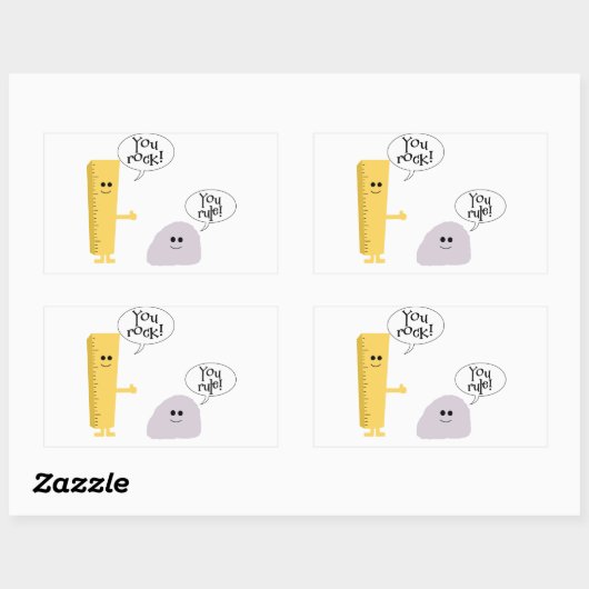 Sie schaukeln Sie Regel Rechteckiger Aufkleber (Blatt)