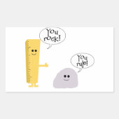 Sie schaukeln Sie Regel Rechteckiger Aufkleber (Vorderseite)