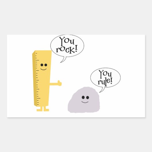 Sie schaukeln Sie Regel Rechteckiger Aufkleber (Vorderseite)