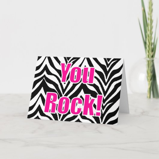 Sie schaukeln! Zebra-Druck Karte (Vorderseite)