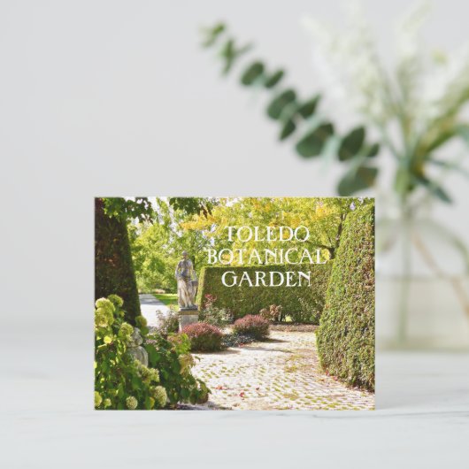 "SIE SCHAUT ÜBER DEN GARTEN" TOLEDO BOTANISCHES GA POSTKARTE (Stehend Vorderseite)