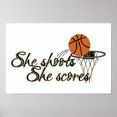 Sie schießt, sie Scores (Basketball) Poster (Vorne)