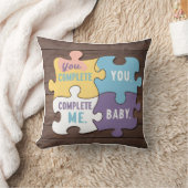 Sie schließen mich Baby Puzzle Mama Silhouette Kissen (Decke)