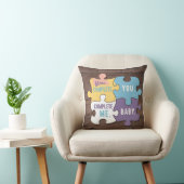 Sie schließen mich Baby Puzzle Mama Silhouette Kissen (Stuhl )