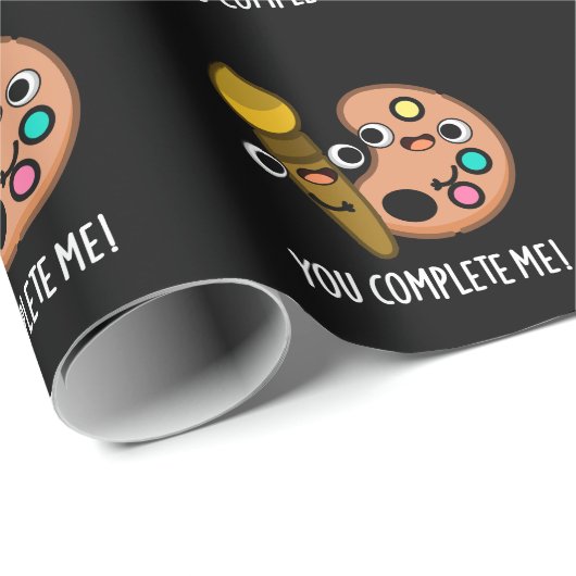 Sie schließen mich Funny Artist Puff Dark BG Geschenkpapier (Rolleneckpunkt)