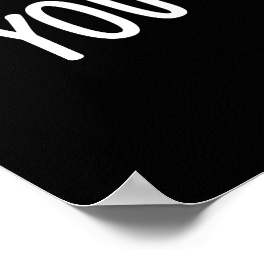 Sie schließen mich Funny Bacon Egg Pun Dark BG Poster (Ecke)