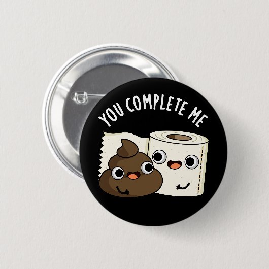 Sie schließen mich lustig Kack Pun Dark BG Button (Vorne & Hinten)