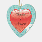 Sie schließen mich Puzzlespiel Gastgeschenke Keramikornament (Links)