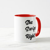 Sie schluckte rechts - Combo Tasse (VorderseiteRechts)