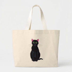 Sie schnurrt in meiner Schoss Taschen-Tasche Jumbo Stoffbeutel