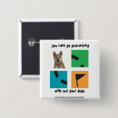 Sie schräg gehen, ohne Ihre Hunde geocaching Button (Vorne & Hinten)