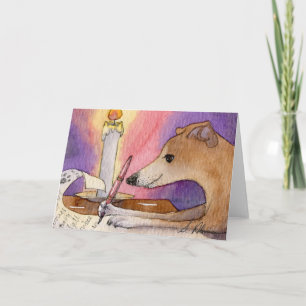 Sie schrieb gerne früh ihre Weihnachtsliste Feiertagskarte