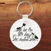 Sie schuf Schuhe Schlüsselanhänger (Vorderseite)