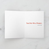 Sie schulden mir einen Tenner Karte (Innenseite)