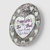 Sie schüttelte mit Diamanten und Pelzwerk! Große Wanduhr (Winkel)