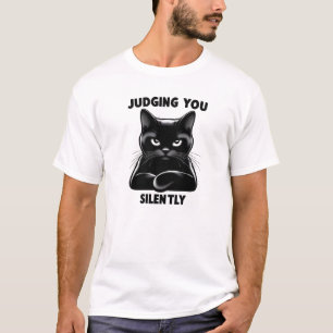 Sie schweigend beurteilen - Sassy Cat Attitude Art T-Shirt