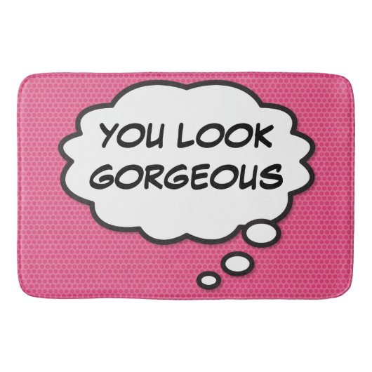 SIE SEHEN GORGEOUS denken, Blase rosa Badematte (Vorderseite)