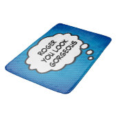 SIE SEHEN GORGEOUS Fun Retro Comic Pop Art Badematte (Schrägansicht)