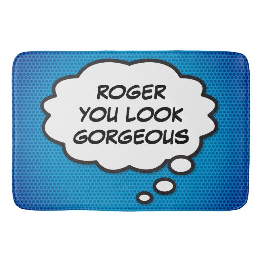 SIE SEHEN GORGEOUS Fun Retro Comic Pop Art Badematte (Vorderseite)