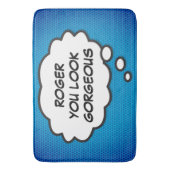 SIE SEHEN GORGEOUS Fun Retro Comic Pop Art Badematte (Vorderseite Vertikal)