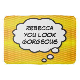 SIE SEHEN GORGEOUS Think Bubble Comic Book Badematte