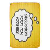 SIE SEHEN GORGEOUS Think Bubble Comic Book Badematte (Vorderseite Vertikal)