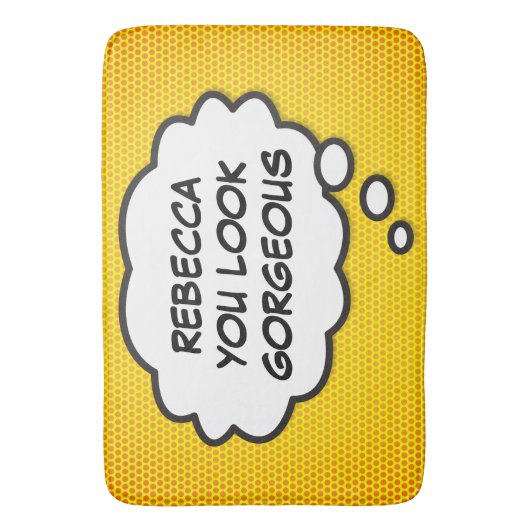 SIE SEHEN GORGEOUS Think Bubble Comic Book Badematte (Vorderseite Vertikal)