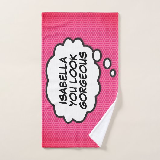 SIE SEHEN GORGEOUS Think Bubble Fun Comic Book Badhandtuch Set (Handtuch)