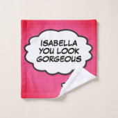 SIE SEHEN GORGEOUS Think Bubble Fun Comic Book Badhandtuch Set (Waschlappen)