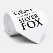 Sie sehen Grau, ich sehen einen Silberfuchs Krawatte (Gerollt)