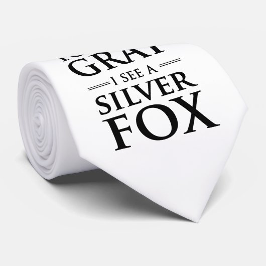 Sie sehen Grau, ich sehen einen Silberfuchs Krawatte (Gerollt)