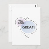 Sie sehen großartige Textbotschaften in der Sprach Postkarte (Vorne/Hinten)