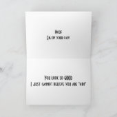 SIE SEHEN GUT ZU SEIN "40" KARTE (Innenseite)