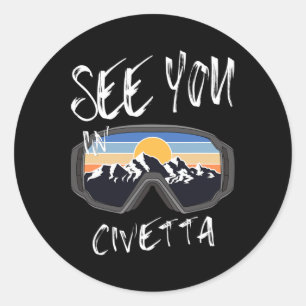 Sie sehen in Civetta Wandern Italien Urlaub Ski Go Runder Aufkleber