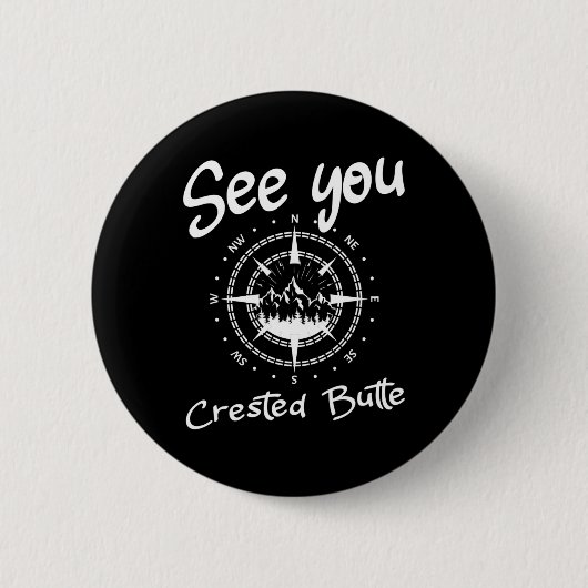 Sie sehen in Crested Butte Usa Vacation Ski Comp Button (Vorderseite)