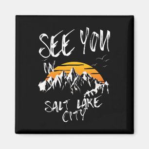 Sie sehen in Salt Lake City Usa Urlaub Skiwandern Magnet