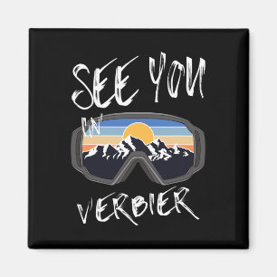 Sie sehen in Verbier Schweiz Wanderurlaub Ski Magnet