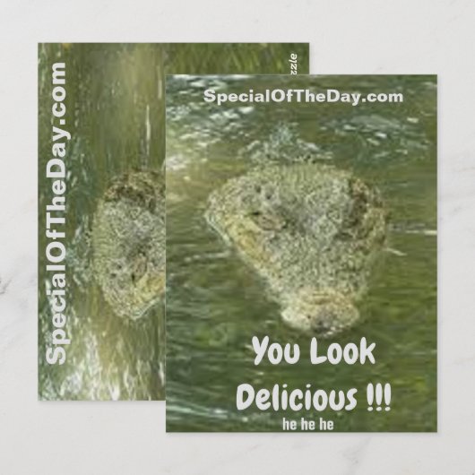 Sie sehen köstliche Fun Postkarte (Vorne/Hinten)