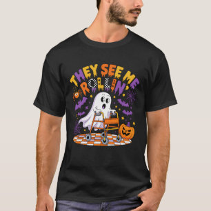 Sie sehen mich als Gastgeber Halloween Walker Phys T-Shirt