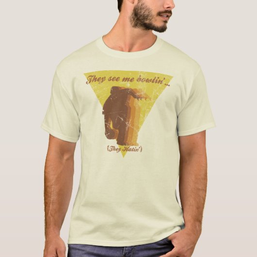 Sie sehen mich bowlen Vintage-Shirt T-Shirt (Vorderseite)