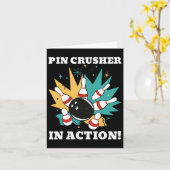 Sie sehen mich Bowling Button Kreuzfahrer in Aktio Karte (Gelbe Blume)