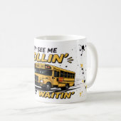 Sie sehen mich lustig rollenden Busfahrer Kaffeeta Kaffeetasse (VorderseiteRechts)