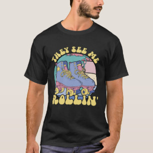 Sie sehen mich rollen Roller Derby Frauen Roller S T-Shirt