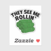 Sie sehen mich Rollin Arab Mediterranean Food Aufkleber (Blatt)