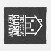 Sie sehen mich schließen Realtor Anwesen Agent Fleecedecke (Vorderseite (Horizontal))