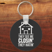 Sie sehen mich schließen Realtor Anwesen Agent Schlüsselanhänger (Vorderseite)