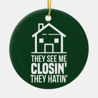 Sie sehen mich, wie ich den Agent Realtor Anwesen Keramik Ornament