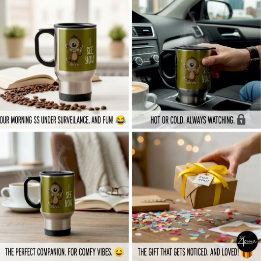 Sie sehen Muggy Monkey - Reisebecher